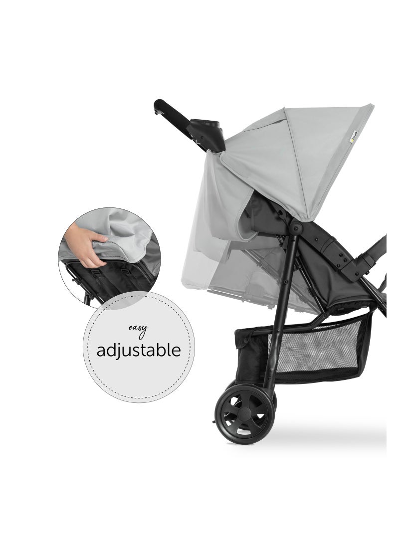 Citi Neo 3 Pushchair, Grey Lightweight 3 Wheeled Stroller (Only 7.5Kg), Compact And One Hand Folding, With Raincover