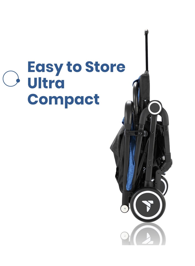 Travel Cabin Stroller With Coffee Cup Holder - Blue