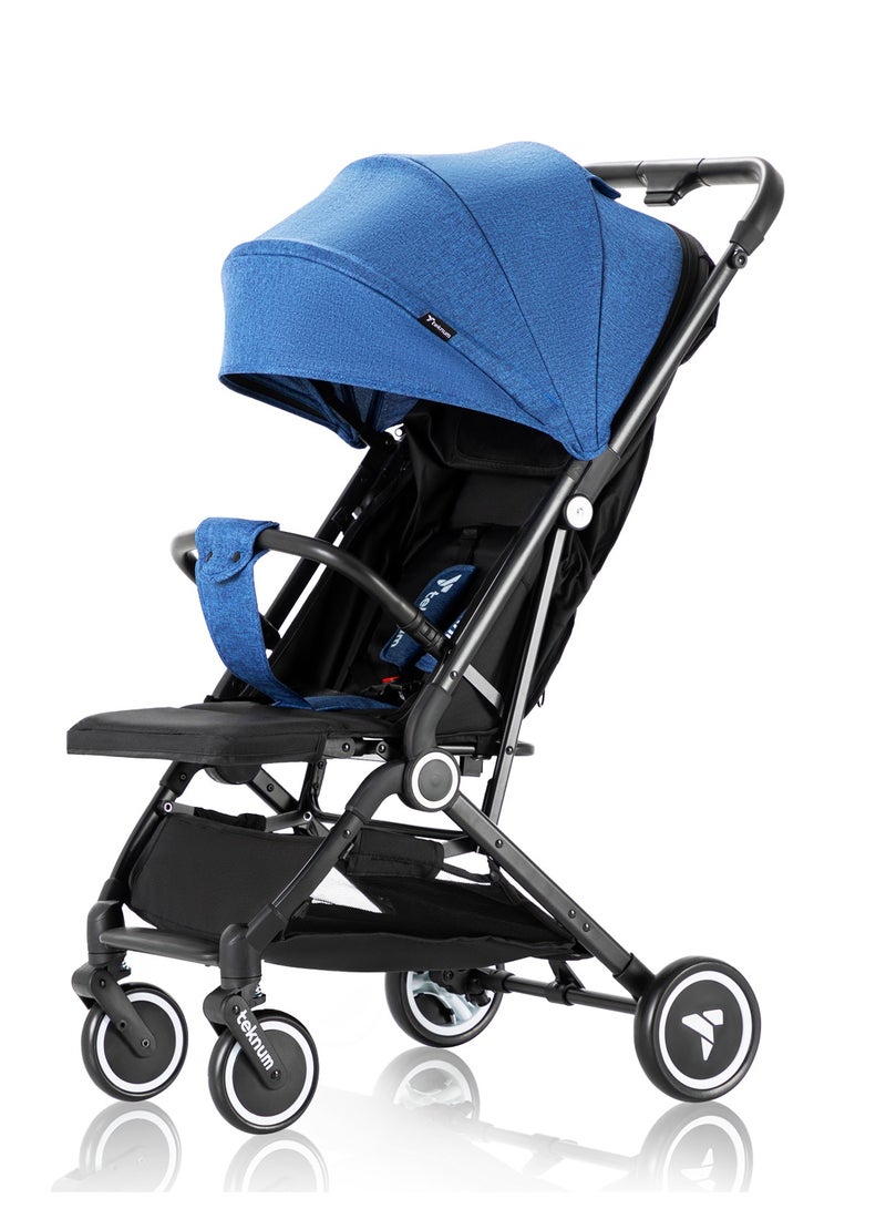 Travel Cabin Stroller With Coffee Cup Holder - Blue
