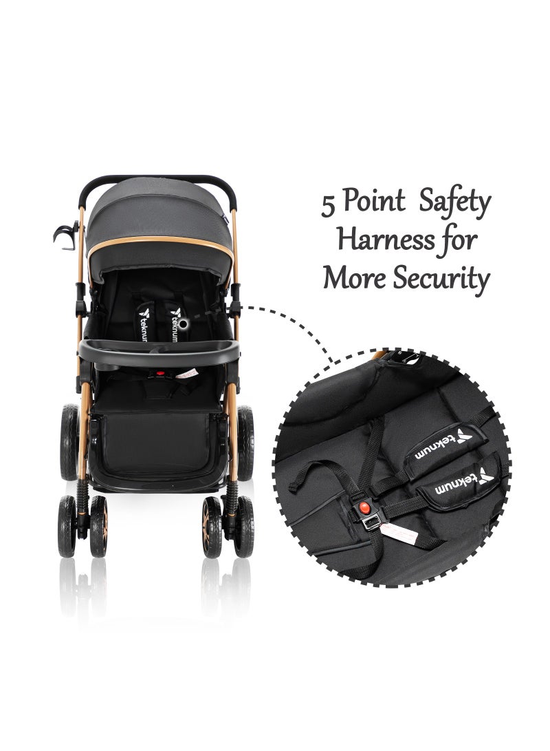 Reversible Trip2 Stroller With Extra-wide Canopy - Black