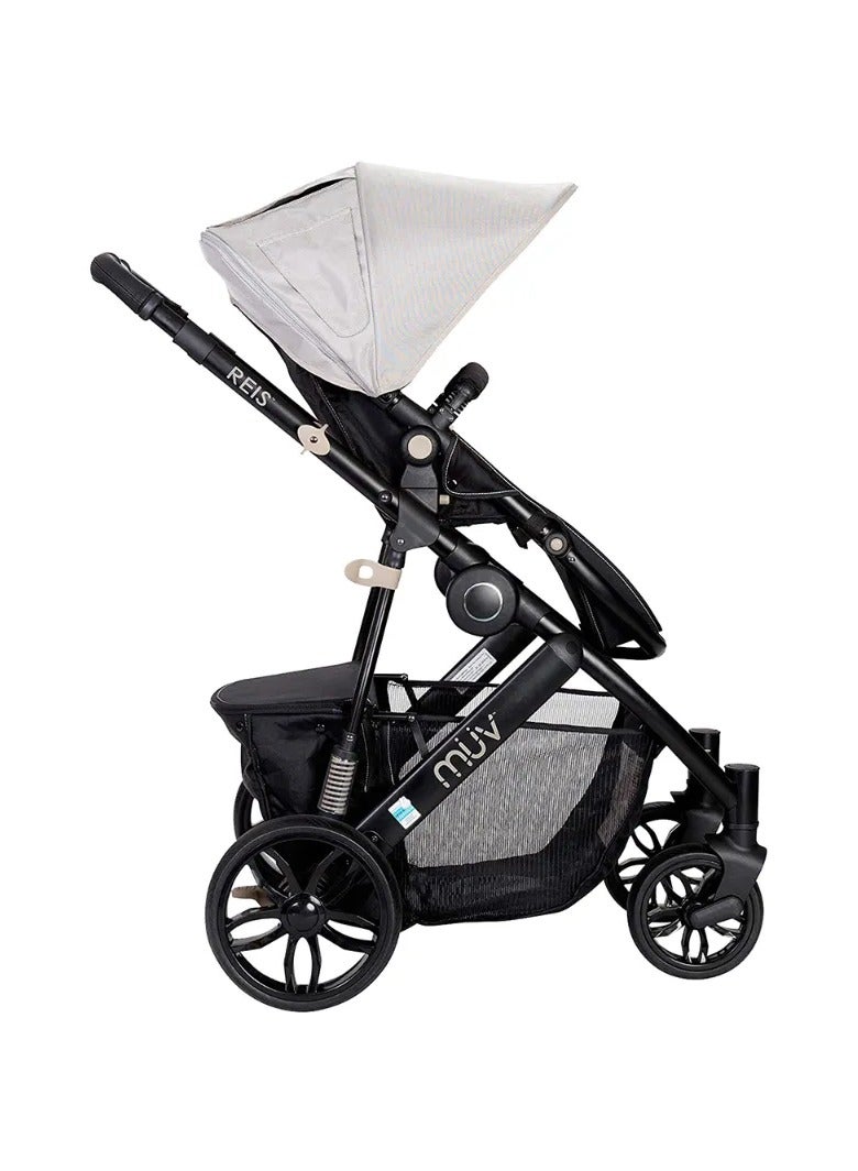 Muv Reis Stroller Satin Black Sand Stone