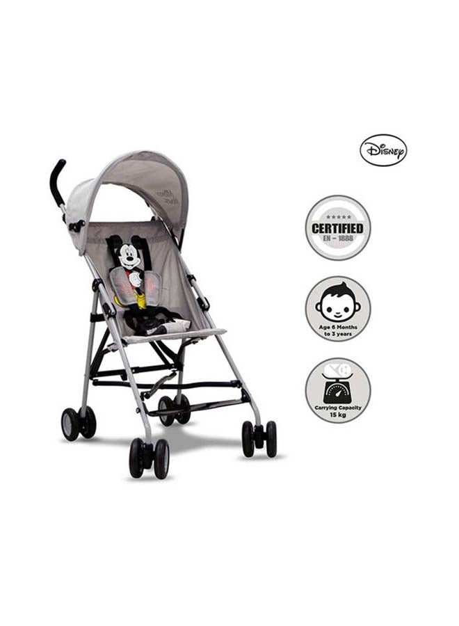 Mickey Mouse Umbrella Stroller With Carry Strap, Grey