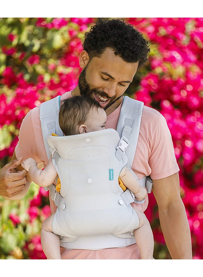 4-In-1 Kids Convertible Carrier With Comfortable Hip Seat And Buckle Strap - Grey