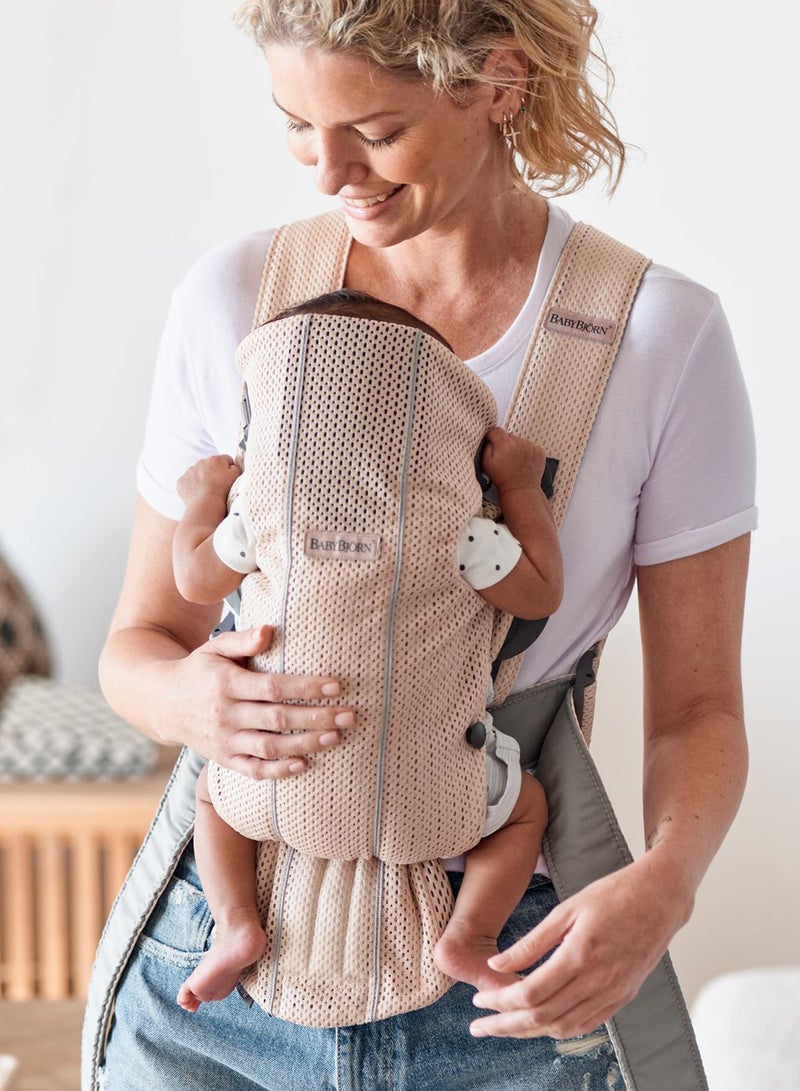 Baby Carrier Mini 3D Mesh Pearly Pink And Grey