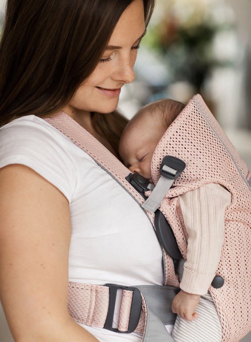 Baby Carrier Mini 3D Mesh Pearly Pink And Grey