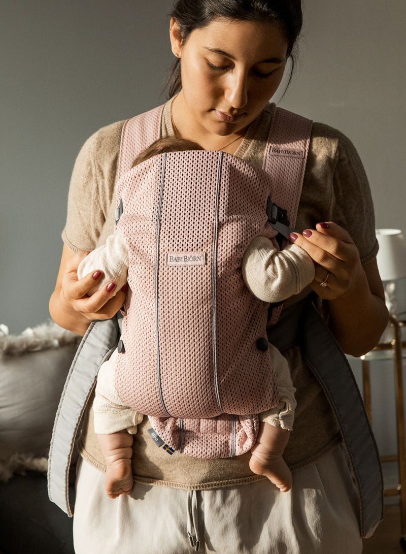 Baby Carrier Mini 3D Mesh Pearly Pink And Grey