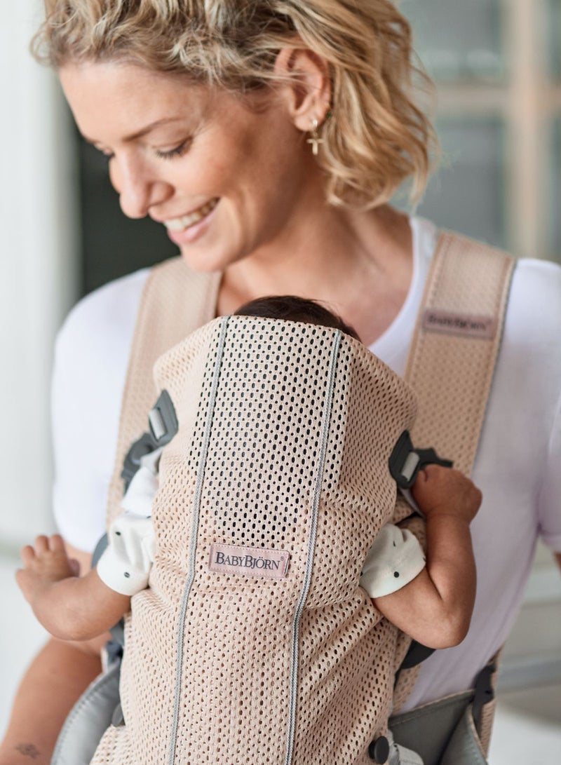 Baby Carrier Mini 3D Mesh Pearly Pink And Grey