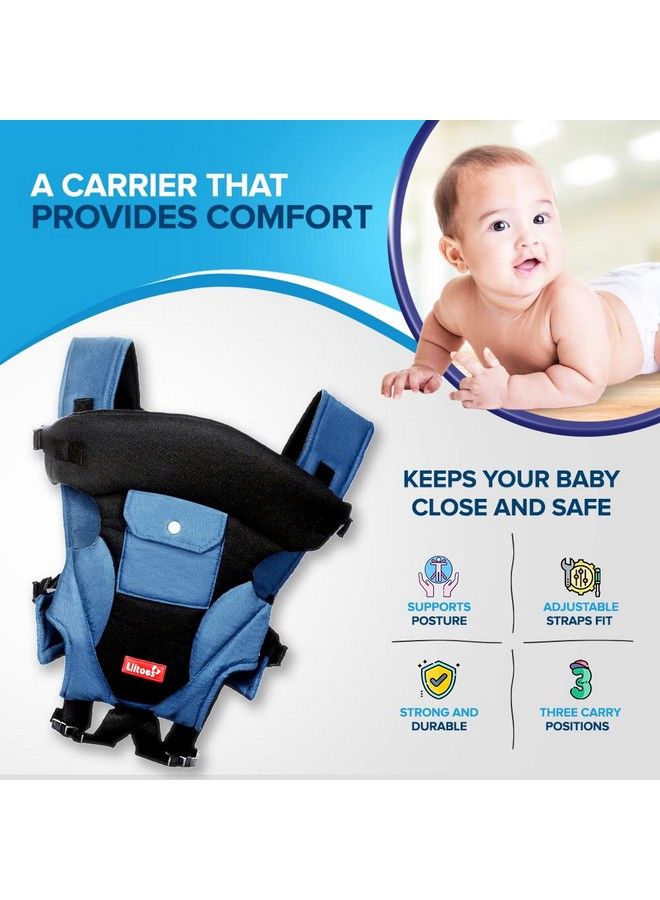 Baby Carrier Bag For 3M To 2Year Baby; Kangaroo Bag With 3 Carry Positions Max Weight Up To 12 Kgs (Blue)