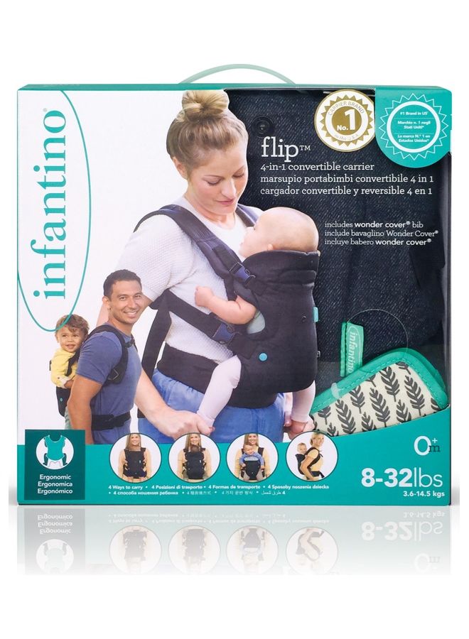 Flip 4-In-1 Carrier - Ergonomic, Convertible, Face-In And Face-Out, Front And Back Carry For Newborns And Older Babies 8-32 Lbs