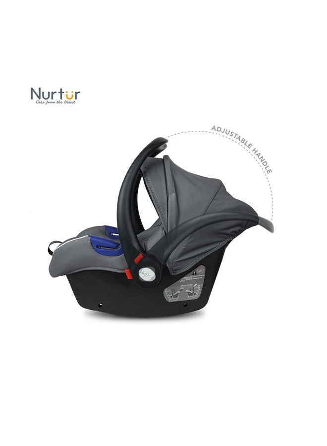 Nemo Baby Carrier Adjustable Canopy And Handle Extra Protection 3 Point Safety Harness Suitable From 0+, 0-13kg Grey