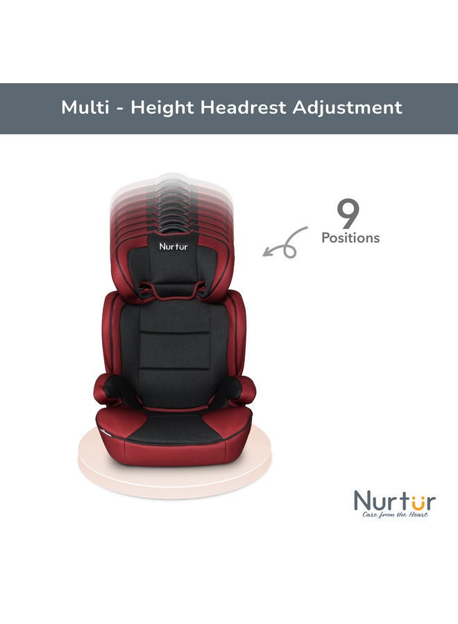 3-In-1 Jupiter Baby/Kids Car Seat, Booster Seat With Adjustable Backrest Extra Protection, 5 Point Safety Harness, 3 To 12 Years, 15 - 36 Kg (Official Nurtur Product)