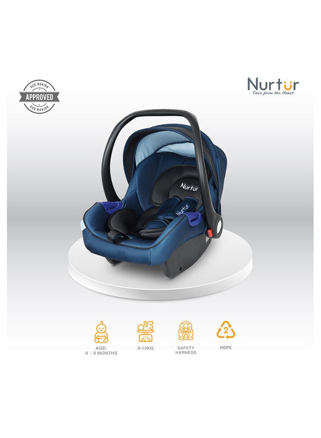 Nemo Baby Carrier Adjustable Canopy and Handle Extra Protection 3 Point Safety Harness Suitable from 0 months to 12 months Upto 13kg Blue Official Product