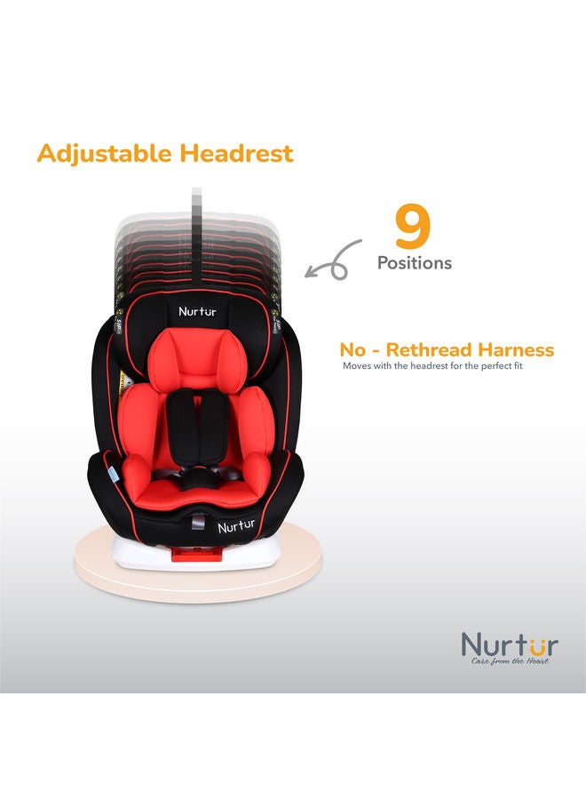 Ultra Baby Kids 4in1 Car Seat 360 Rotation ISOFIX  9Level Adjustable Headrest and Canopy 0 months to 12 years Upto 36kg Official Product