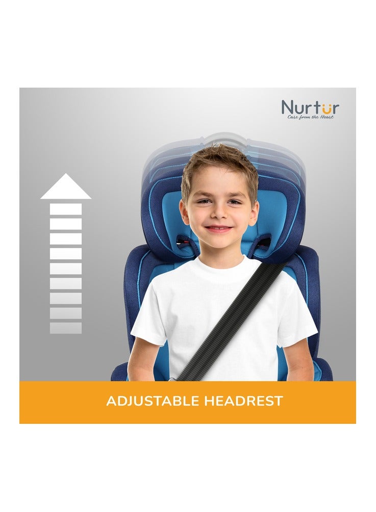 Jupiter Kids 3in1 Car Seat Booster Seat Adjustable Backrest Extra Protection 5Point Safety Harness 9 months to 12 years Upto 36kg Official Product