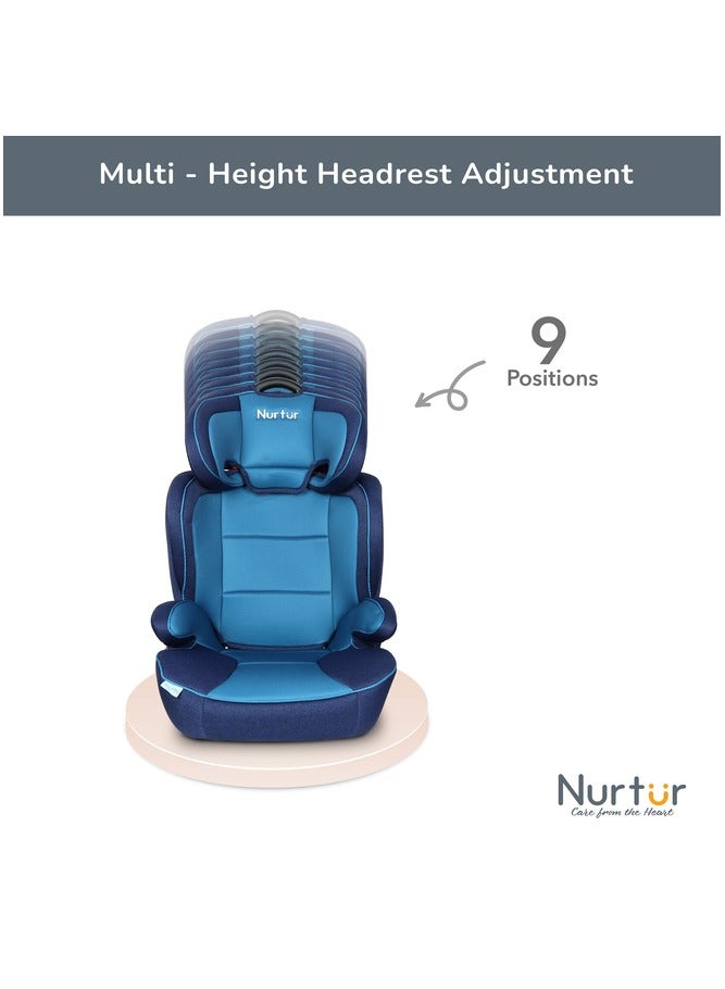 Jupiter Kids 3in1 Car Seat Booster Seat Adjustable Backrest Extra Protection 5Point Safety Harness 9 months to 12 years Upto 36kg Official Product