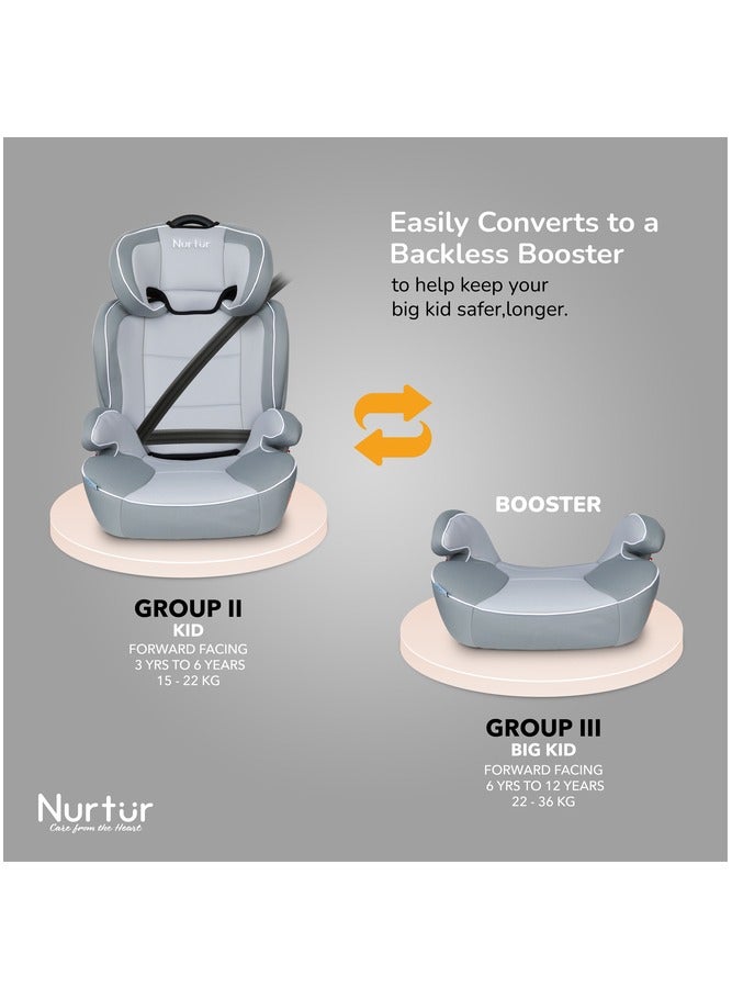 Jupiter 3 in1 Car Seat Booster Seat Adjustable Backrest Extra Protection 5Point Safety Harness 9 months to 12 years Upto 36kg Official Product