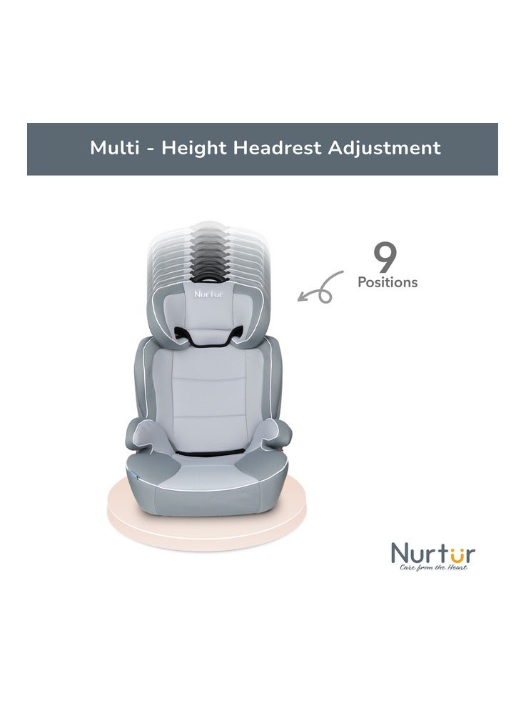 Jupiter 3 in1 Car Seat Booster Seat Adjustable Backrest Extra Protection 5Point Safety Harness 9 months to 12 years Upto 36kg Official Product