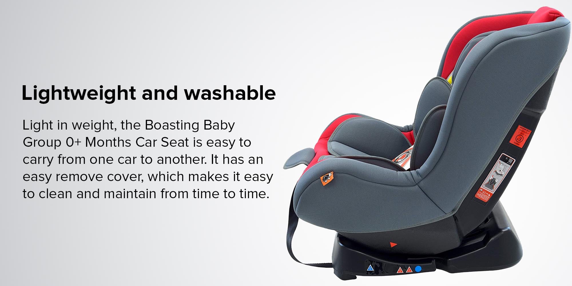 Lolo Travel Infant, Baby And Kids Rearward Facing Car Seat, Group 01, Suitable From 0 - 12 Months (Upto 10Kg) - Red