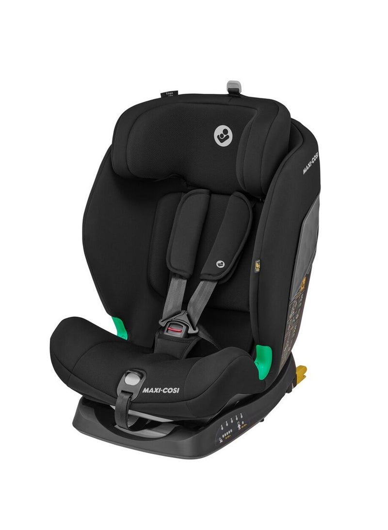 Titan i-Size Infant Car Seat, G-CELL Side Impact Protection, 5 Recline Positions, Adjustable Headrest, 15 Months to 12 Years, Authentic Black, 2 Year Warranty