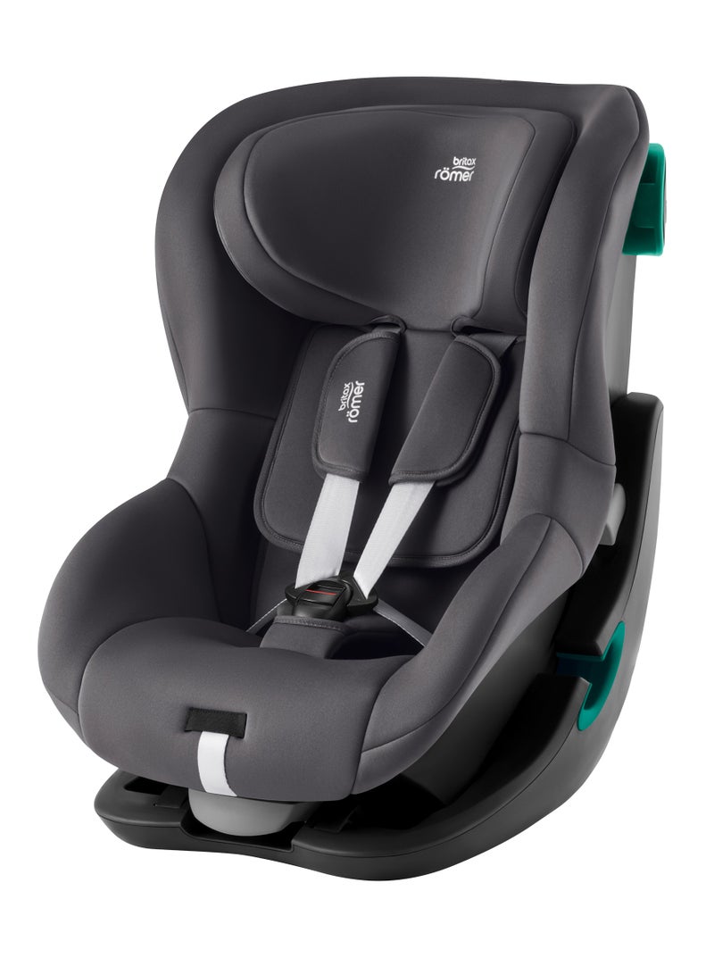 King Pro  Car Seat With 5-Point Harness - Midnight Grey (Max Capacity - 20 Kg)