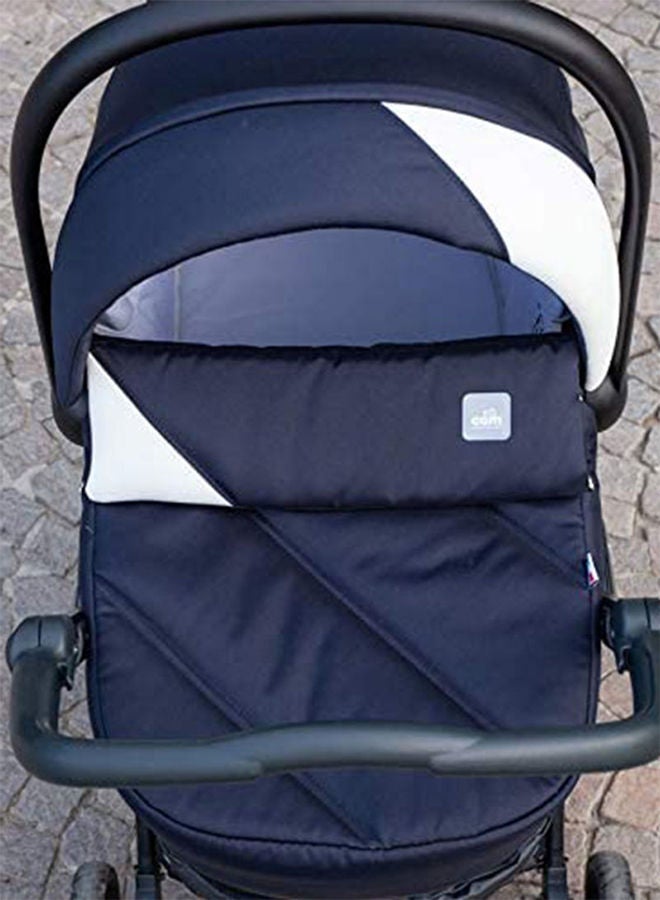 Fluido Easy Baby Travel System - Navy Blue, Adjustable 3-Position Backrest, From 0 To 4 Years Old, 22 Kg, 5-Point-Safety Harness, Freestanding When Folded, Made In Italy