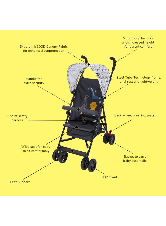 Stroller And Diaper Bag - Yellow Wave