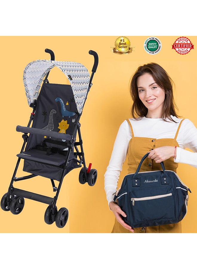 Eco Stroller And Bag Combo - Yellow Wave