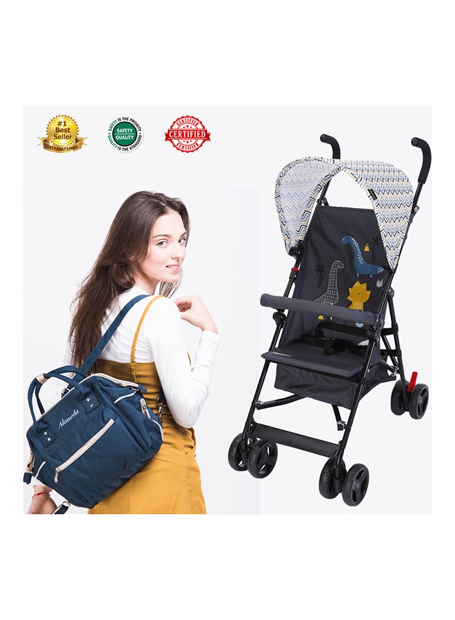 Eco Stroller And Bag Combo - Yellow Wave