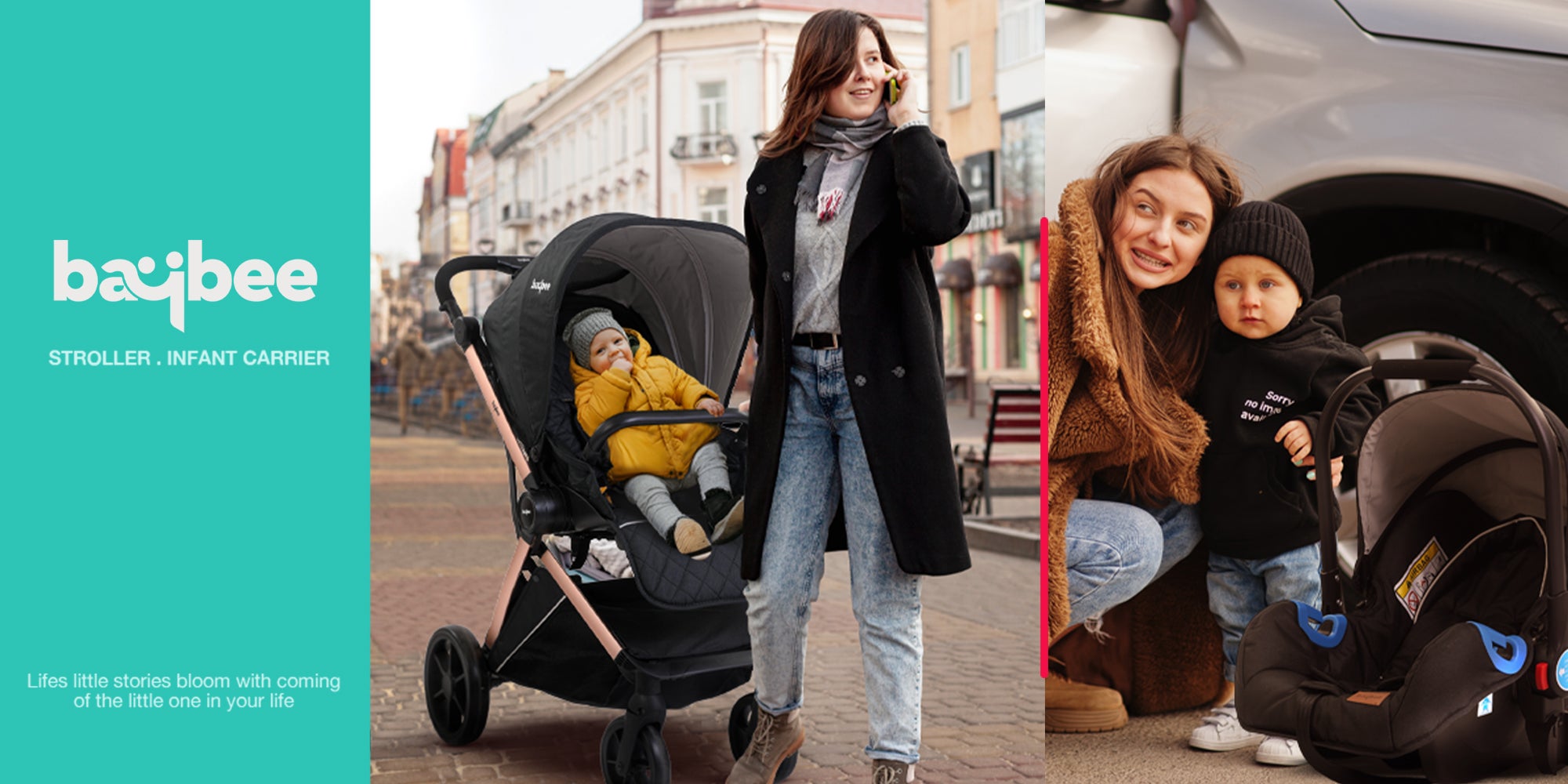 3 In 1 Convertible Baby Pram Stroller With Car Seat Combo Aluminium Frame 3 Position Adjustable Canopy Reversible Seat Travel System Stroller For Baby Toddlers 0-3 Years Boys Girls Rose Gold