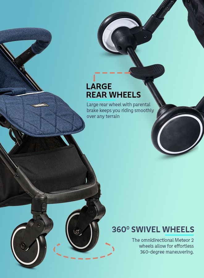 Baybee Convertible Baby Pram Stroller with Car Seat Combo Baby Stroller with Metal Frame Bassinet 3 Position Adjustable Seat Canopy Travel System Stroller For Baby Toddlers 0-3 Years Boys Girls Blue