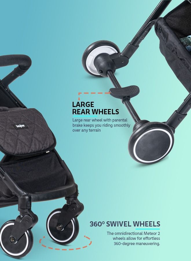 Baybee Convertible Baby Pram Stroller with Car Seat Combo Baby Stroller with Metal Frame Bassinet 3 Position Adjustable Seat Canopy Travel System Stroller For Baby Toddlers 0-3 Years Boys Girls Black