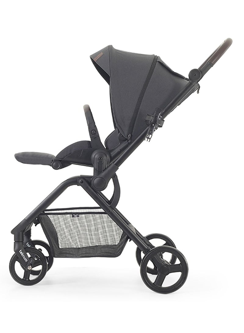 Stroll - 1 Travel System With Reversible Stroller And Compacto Baby Car Seat - Grey