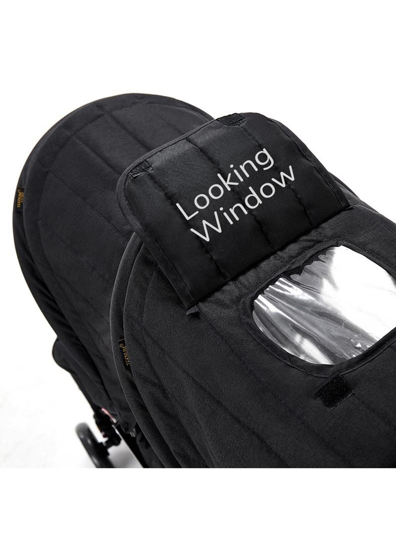 Double Baby Stroller Pram - Black