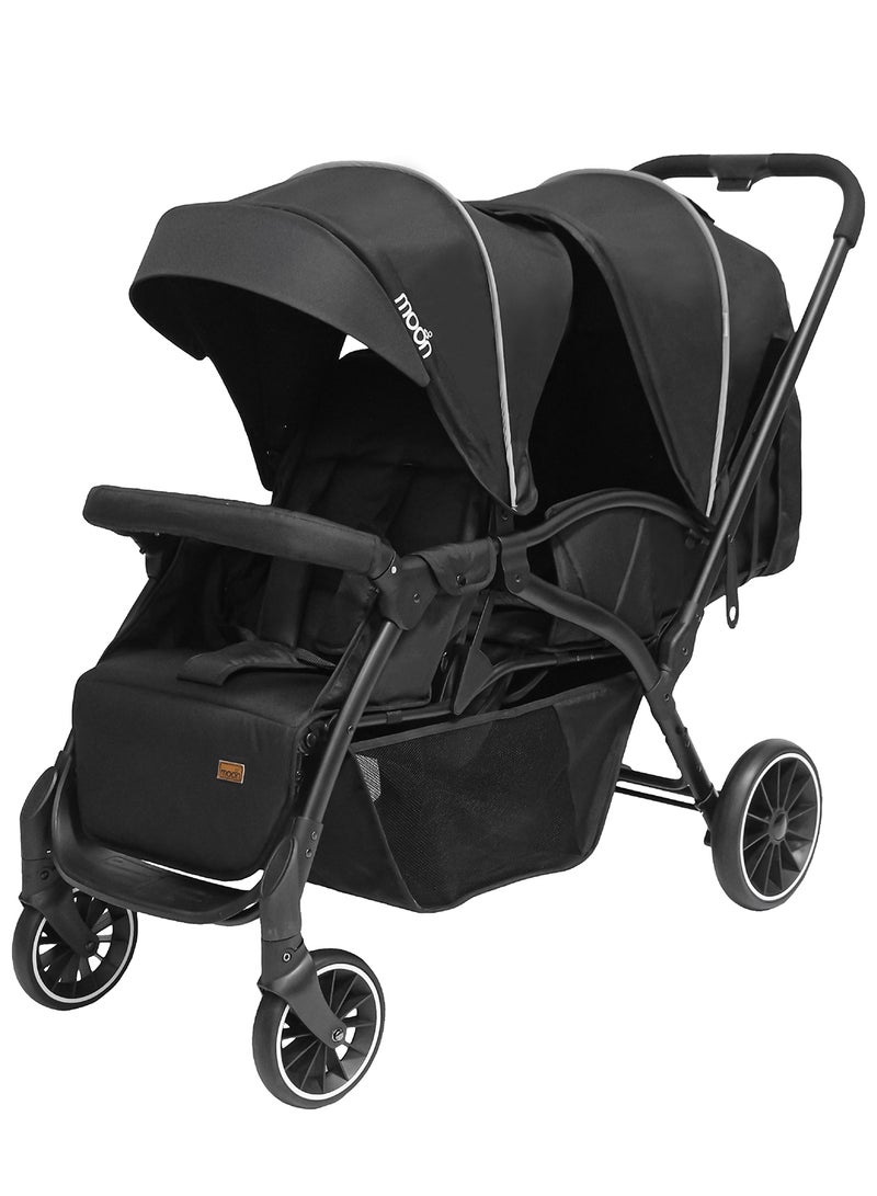 Dois - Twin Stroller - Black, Twin Baby Stroller Pram