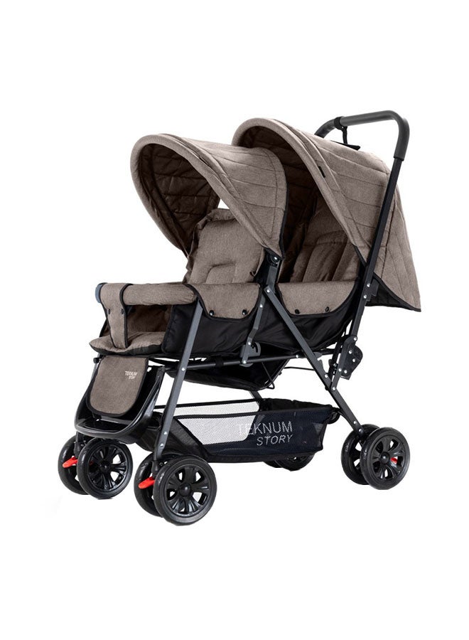 Double Baby Stroller - Multicolour