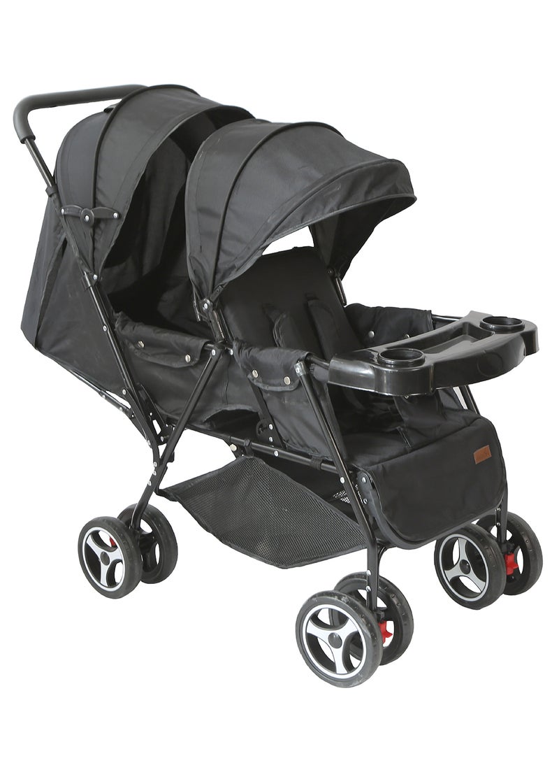 Pair Twin Stroller -Black