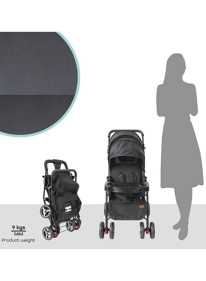 Pair Twin Stroller -Black