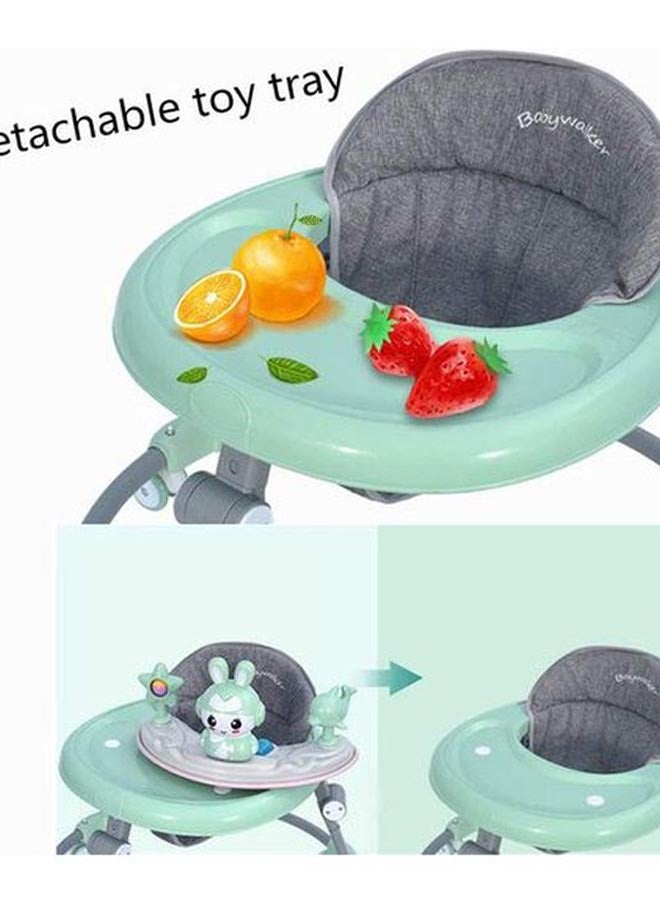 Anti-Rollover Baby Walker With Push Handle Bar