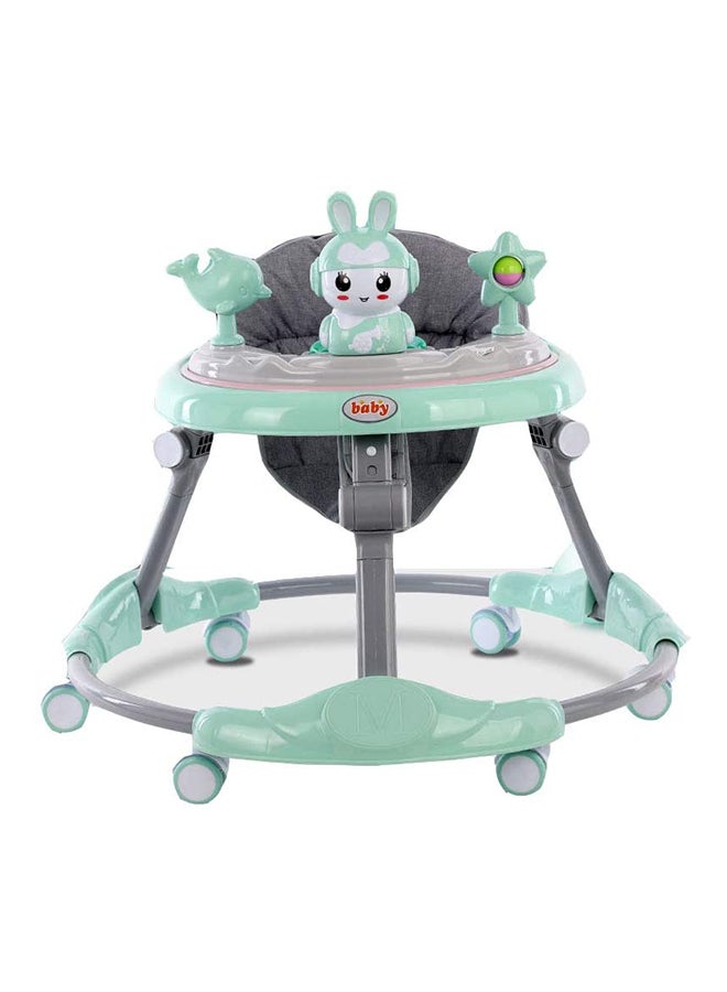Baby Push Walker With Handle Adjustable Height Baby Walker With Push Handle, 360 Degree Rotating Wheels