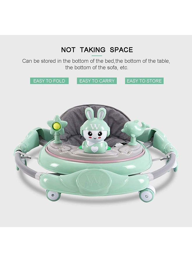Baby Push Walker With Handle Adjustable Height Baby Walker With Push Handle, 360 Degree Rotating Wheels