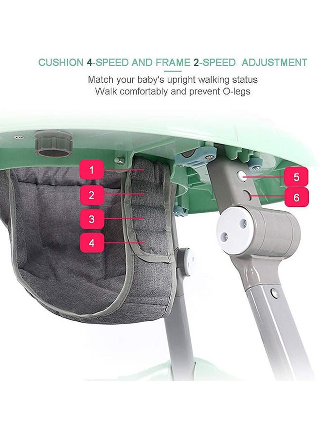 Baby Push Walker With Handle Adjustable Height Baby Walker With Push Handle, 360 Degree Rotating Wheels