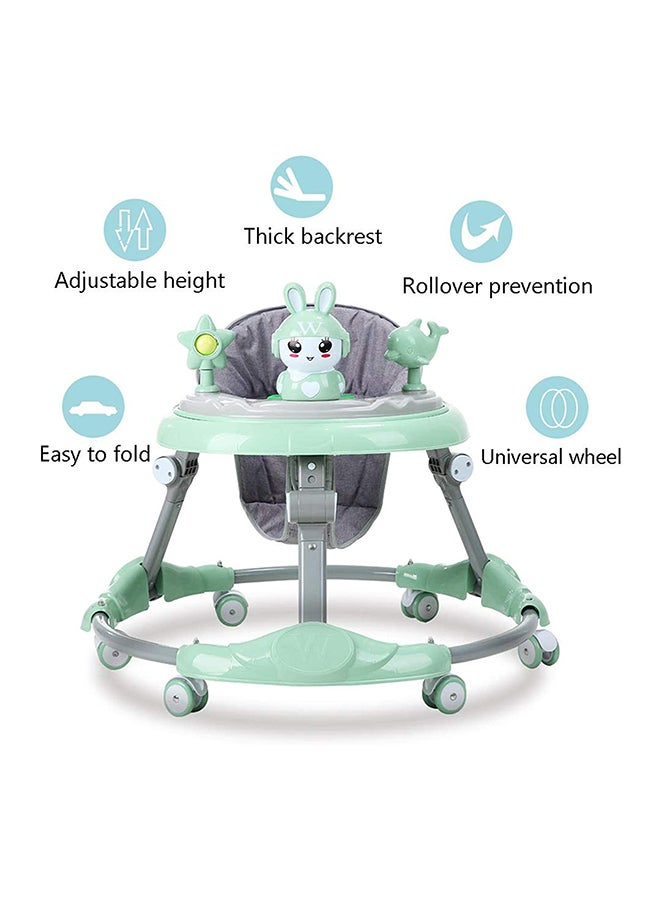 Baby Push Walker With Handle Adjustable Height Baby Walker With Push Handle, 360 Degree Rotating Wheels
