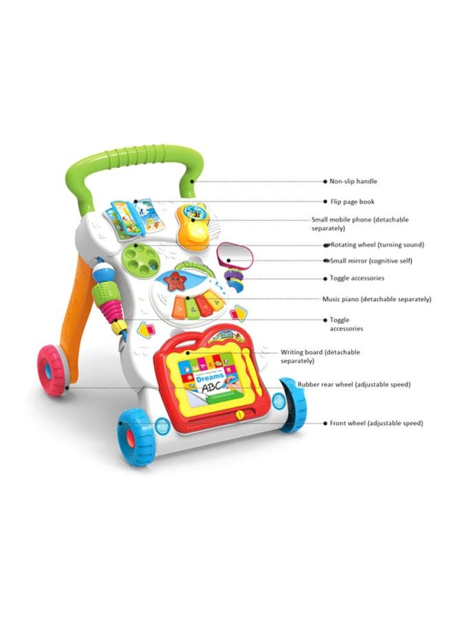 4-In-1 Multifunctional Baby Musical Walker, Smooth-Rolling Wheels, Anti-Tipping, Easy-To-Operate Handle, 9-12 Months