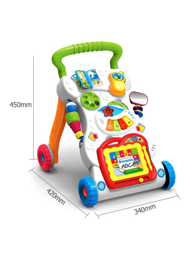 4-In-1 Multifunctional Baby Musical Walker, Smooth-Rolling Wheels, Anti-Tipping, Easy-To-Operate Handle, 9-12 Months