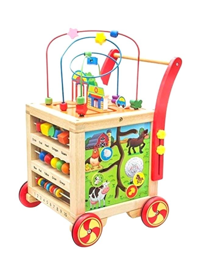 Multi-Function Puzzle Wooden Baby Walker For Up To 12 Months