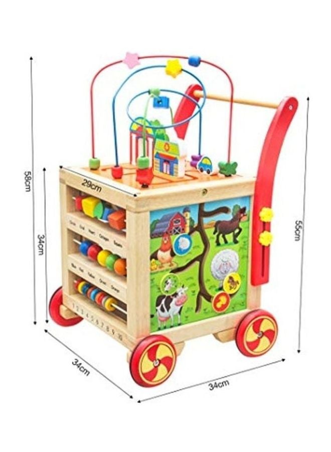 Multi-Function Puzzle Wooden Baby Walker For Up To 12 Months