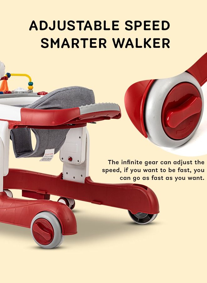 Astro 2 in 1 Baby Walker Round Kids Walker With 3 Adjustable Height Musical Toy