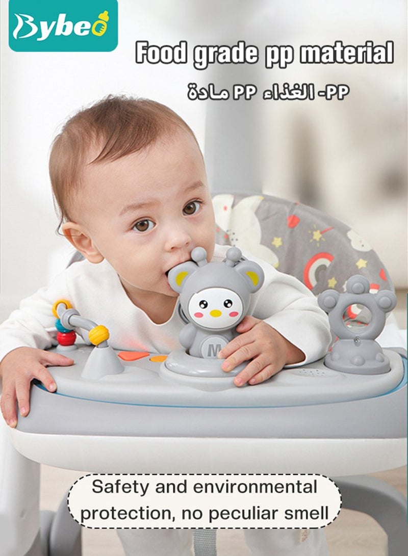 3 In 1 Baby Walker With Parent Push Handle And Big Comfortable Seat Cushion For Infants Children