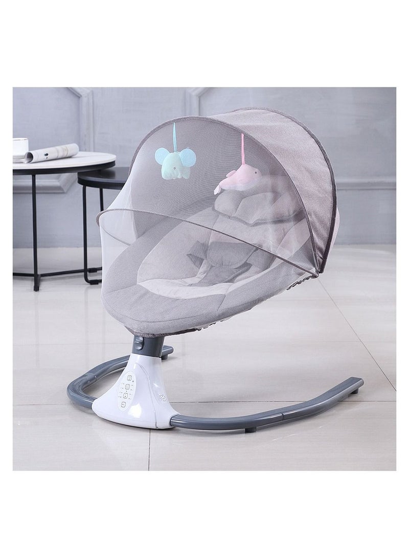 COOLBABY Electric Baby Rocking Chair Adjustable Angle Foldable Washable Mother and Baby Coax Sleep Cradle Bed with Remote Control Bluetooth Music