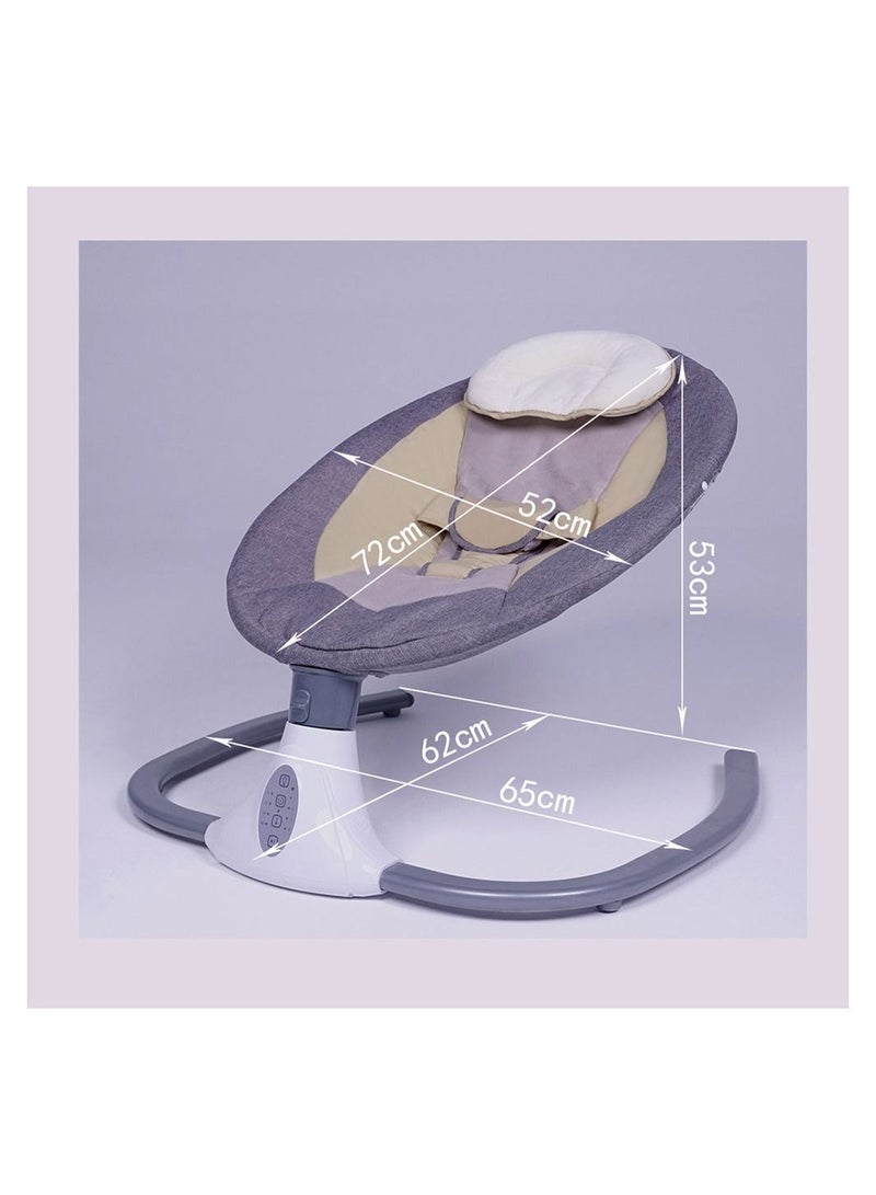 COOLBABY Electric Baby Rocking Chair Adjustable Angle Foldable Washable Mother and Baby Coax Sleep Cradle Bed with Remote Control Bluetooth Music